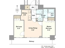 【東京都/江東区白河】パークハウス清澄白河タワー 間取り図