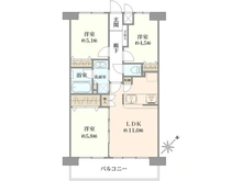 【東京都/町田市小山町】東急ドエル・アルス多摩境 間取り図