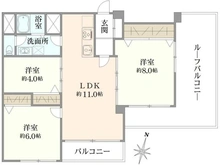 【東京都/大田区北千束】北千束スカイマンション 間取り図