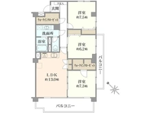 【神奈川県/横浜市港北区菊名】菊名マンション 間取り図