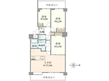 【神奈川県/横浜市鶴見区下末吉】ダイアパレス・アクティブシティ鶴見 間取り図
