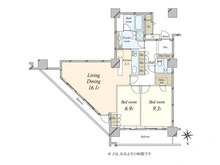 【東京都/港区港南】コスモポリス品川 間取り図