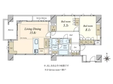【東京都/港区高輪】Brillia高輪The House 間取り図