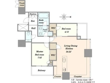 【東京都/品川区東五反田】パークタワーグランスカイ 間取り図