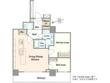 【東京都/港区港南】ベイクレストタワー 間取り図