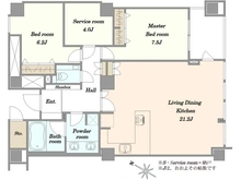 【東京都/港区港南】品川Vタワー 間取り図