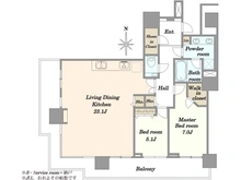 【東京都/港区港南】ベイクレストタワー 間取り図