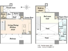 【東京都/港区港南】ワールドシティタワーズ　ブリーズタワー 間取り図