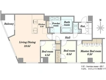 【東京都/港区高輪】Brillia高輪TheHouse 間取り図