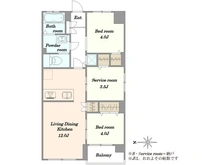 【東京都/江東区東陽】東陽町コーポラス 間取り図