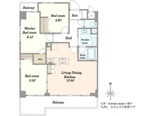 【東京都/練馬区関町北】ラ・ヴァンス武蔵関 間取り図