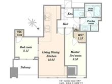 【東京都/港区三田】シティタワー麻布十番 間取り図