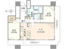 【東京都/港区港南】ラクシア品川ポルトチッタ 間取り図