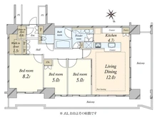 【東京都/港区港南】パークタワー品川ベイワード 間取り図