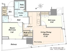【東京都/中央区勝どき】パークタワー勝どきミッド 間取り図
