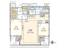 【東京都/港区港南】ワールドシティタワーズ　アクアタワー 間取り図