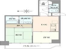 【大阪府/大阪市天王寺区上本町】ハイネス上本町 間取り図