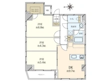 【東京都/墨田区緑】ミルーナヒルズ錦糸町 間取り図