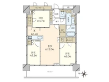 【東京都/江東区亀戸】プラウドタワー亀戸クロス ブライトタワー 間取り図