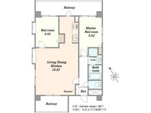 【東京都/江戸川区平井】レジェンド平井 間取り図