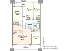 【千葉県/船橋市藤原】エステ・シティ船橋五番館 間取り図