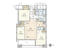【大阪府/大阪市天王寺区筆ケ崎町】上本町ヒルズマーク 間取り図