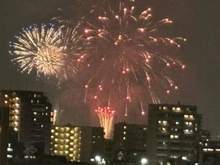 【兵庫県/伊丹市昆陽東】プラウドシティ伊丹 眺望：いたみ花火大会がお部屋から見れます
※天候状況によります