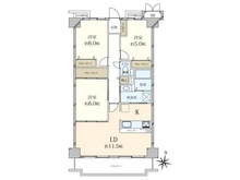 【兵庫県/宝塚市口谷西】ツインコート宝塚壱番館 間取り図