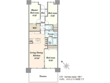 【千葉県/市川市南大野】クレストフォルム市川ウッドスクエア 間取り図