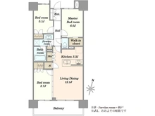 【千葉県/千葉市中央区中央】クレアホームズ千葉センタークロス 間取り図