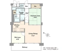 【千葉県/習志野市袖ケ浦】マープル津田沼スカイハイツ A棟 間取り図