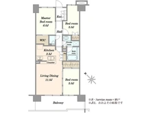【千葉県/千葉市美浜区稲毛海岸】ルネ稲毛海岸グランマークス 間取り図
