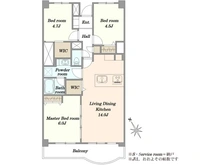 【千葉県/千葉市美浜区稲毛海岸】稲毛サンハイツ 間取り図
