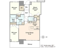 【千葉県/千葉市美浜区若葉】幕張ベイパーク クロスタワー＆レジデンス 間取り図