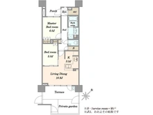 【千葉県/千葉市美浜区真砂】検見川浜レジデンス 間取り図