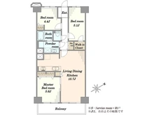 【千葉県/船橋市飯山満町】薬園台サニーハイツ 間取り図