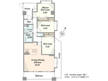 【千葉県/船橋市田喜野井】サンクレイドル薬園台弐番館 間取り図