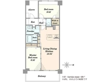 【千葉県/船橋市東中山】ライオンズグローベル西船橋クイーンズアリーナ 間取り図