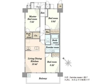 【千葉県/八千代市大和田新田】アルファグランデ八千代中央弐番街 間取り図