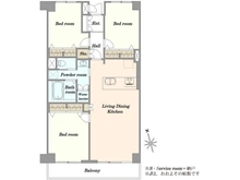 【千葉県/千葉市稲毛区小仲台】稲毛ビューハイツ 3棟 間取り図