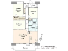 【千葉県/船橋市習志野】 フェアロージュ津田沼ポルタ館 間取り図