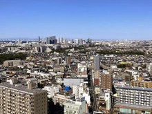 【千葉県/千葉市稲毛区小仲台】プラウドタワー稲毛 眺望(幕張新都心方面)：天候による