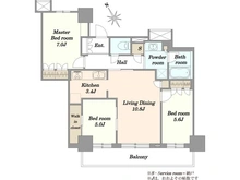 【千葉県/千葉市稲毛区小仲台】プラウドタワー稲毛 間取り図