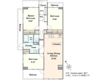 【千葉県/千葉市稲毛区小中台町】第5稲毛ハイツ 間取り図