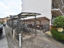 【千葉県/千葉市美浜区真砂】検見川ガーデンハイツ 1号棟 駐輪場
