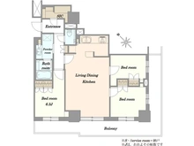 【千葉県/千葉市稲毛区小仲台】プラウドタワー稲毛 間取り図