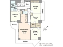 【千葉県/千葉市花見川区幕張町】シャルマン幕張 2号棟 間取り図
