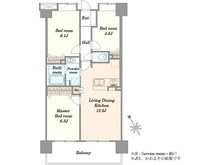 【千葉県/千葉市若葉区若松町】ダイアパレス桜木 III 間取り図