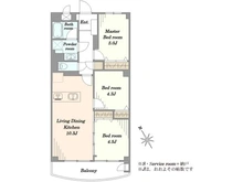 【千葉県/千葉市美浜区稲毛海岸】稲毛東映マンション B棟 間取り図