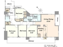 【千葉県/船橋市前原西】津田沼ローレルコート 間取り図